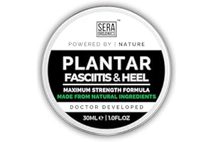 Plantar Fasciitis Relief & Heel Treatment | Maximum Strength Soothing Cream for Feet & Heel All-Natural Formula, Effective Soothing Plantar Fasciitis Relief - Made In the UK (30g) By Sera Organics
