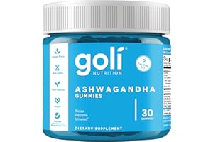 Goli Nutrition, Ashwagandha Gummies avec Vitamine D, 30 Gommes végétaliennes, Sans Gélatine, Sans Gluten, Végétarien, Sans Soja, Sans OGM