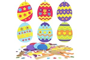 Orifinter 12 Stück Ostern Basteln Kinder, EVA Ostergeschenke Kinder, DIY Ostern Kinder, Osterbasteln mit Kindern, Osterdeko(Ostereier)