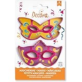 Decora 0255107 Set 2 Tagliapasta Maschera, Il Kit Ideale per Creare Decorazioni in Pasta di Zucchero o di Gomma, Made in Ital