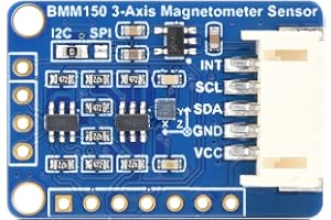 Waveshare BMM150 3-Axis Magnetometer Sensor, Digital Compass Sensor, Magnetic Field Measurement