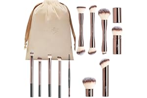 VIVELABEAUTY VIVELA Pennelli make up professionali 13 Premium synthetic pennello trucco, Kit per fondazione cipria fard ombretto,Set pennelli make up, Pennelli trucco make up, Ideale per regalo Compleanno.