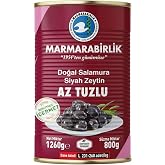 Marmarabirlik Salamura Siyah Zeytin 800 gr Hiper Az Tuzlu (L)