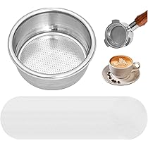 Filtro Per Caffè In Acciaio Inox + Spazzola Per Pulizia - Universale Per Macchine Da Caffè - Doppio Filtro - Foto 3
