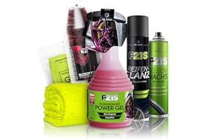 ‎SHINY FREAKS Felgenreiniger Set: Dr. Wack P21S POWER GEL Felgen Reinigung + K2 PRO Felgenbürste + Dr. Wack Felgen-Wachs Versiegelung + Dr. Wack Reifen-Glanz + chemicalworkz Premium Mikrofasertuch 500GSM | 5-teilig