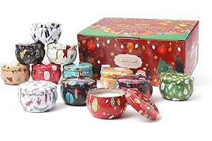 PARSUP Christmas Scented Candle Gift, Aromatherapy Candles, Natural Soy Wax Scented Candle Set for Women, Cande Gift Set Meditation Gifts, Holiday Christmas Gifts for her, 12 Pack