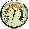 WEMEIKIT 3 1/8” Large Upgraded Thermometer Gauge for BBQ Smoker Grills as Oklahoma Joe’s, Charbroil, Char-Griller, Dyna-Glo, etc. 150-750°F Range Temperature Gauge Replacement, Luminous Thermostat