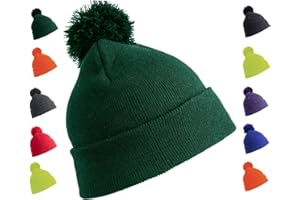 OnlyBee Kids Boys Girls Junior Plain Winter Bobble Hat