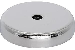 FIRST4MAGNETS Ferrite Y30Bh Aimant en Pot Pour Les Arts, L'Artisanat, la Fabrication de Modèles - 40mm dia x 8mm D'Épaisseur x 5mm C