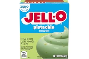 Jell-O Sugar-Free Instant Pudding and Pie Filling, Pistachio, 1-Ounce Boxes (Pack of 6)