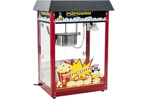 ‎ROYAL CATERING Royal Catering Popcorn Maker RCPS-16E (1500 W, Working Capacity 5 kg/h 16 L/h, Pot Diameter 18 cm, Pot with Non-Stick Coating, Includes Scoop Measuring Cup) Black