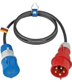 World-trading-net Cavo Set Di Cavi Da Campeggio Adattatore CEE Da 10 M Con Attacco Angolare A Spina Schuko Cavo Adattatore CEE E Scatola Di Protezione Verde – H07RN-F 3 X 2,5 Mm² - 10