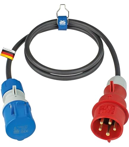 Adapterkabel 0,4 m Schuko-stekker naar CEE-koppeling – Bateau Bootservice