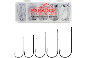 ‎PARADOX FISHING Paradox Fishing Cheburashka Haken Set I 45 STK. #1-4/0 I für Cheburashka Bei oder Dropshot Montagen