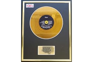 LIMITED EDITION CD DISPLAY Oasis/Mini Metal Gold Disc Display/Edizione Limitata/COA / (What's The Story) Morning Glory?