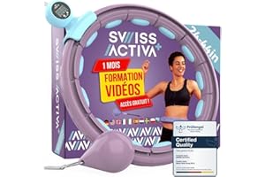 Swiss Activa+ Cerceaux Hula Hoop Fitness Minceur pour Adulte- Houla Hop Fitness Perte de Poids - Cerceaux Amincissant - Oulaoup Fitness - Cerceaux Fitness - Easy Slim Cerceaux Pilates
