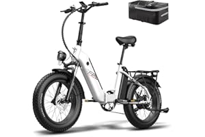 ‎FAFREES Fafrees FF20 Polar Fatbike E Bike Men's 48 V [Official] E-Bike Women's Folding Bike 20 Inch for 160-200 cm Traction Aid Ebike Electric Bicycle 150 kg StVZO E Bicycle Mountain Bike 45 km/h