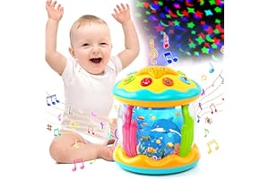 OBAKAER Giochi Bambini 1 Anno Rotante Giochi Neonato 6-9 Mesi Montessori Regali Bambini 1 Anno con Luci/Musicali Gioco Regalo Bimbo Bambino 1 2 3 Anno Giochi Bimba Montessori 6 8 12 18 Mesi Compleanno Natale