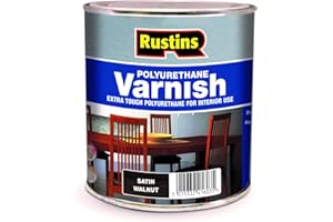 Rustins POSW500 Polyurethane Varnish Walnut Satin 500ml
