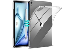 ‎ESR ESR für iPad Air 11 Zoll M3/M2 Hülle, iPad Air 7/6/5/4 Hülle (2025/2024/2022/2020) 10,9 Zoll Case, dünn und leicht, vergilbungsbeständig, klare Rückschale, unterstützt Pencil Pro/USB-C, Klar