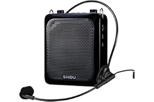 SHIDU Original Sprachverstärker Tragbarer Bluetooth Lautsprecher mit Mikrofon Headset Wiederaufladbar 18W 4000mAh Mini Stimmverstärker mikro tragbar für Lehrer, Sport Trainer, Yoga, Reiseleiter