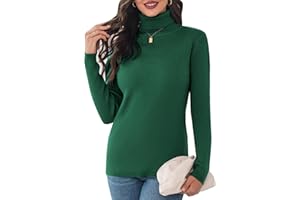 Aottori Maglione Collo Alto Donna Dolcevita Maglia Invernale Lupetto Manica Lunga Pullover Elegante Maglieria Autunno Classico Casual