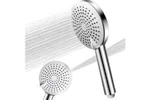 MOSSNDAR Shower Head, 5 Modes High Pressure Shower Head with Unique Power Jet and Pause Funtion, Power Large Shower Head for Low Water Pressure, Water Saving Replacement Handheld Shower Head Universal