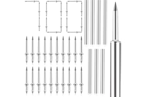 ENUTROF Doppelköpfige Nägel 700Stk Nahtloser Nagel mit Doppelköpfigem Sockelfaden Sockelleisten Nägel Unsichtbare mit 7 Hülsenwerkzeug für Home Deko Betonwände Sockelleisten