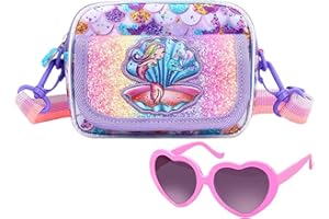 RHCPFOVR Licorne Sac a Main avec Bijoux Enfants Fille, 5Pcs Unicorn Collier Bracelet kit Bijoux pour Cadeau Anniversaire de Fête