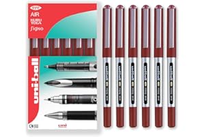 uni-ball Eye Micro UB-150 - Bolígrafo de tinta de gel (0,5 mm, 6 unidades), color rojo