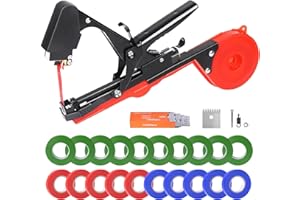 SWANSOFT B13 Maquina para Atar Tomates, 420g Herramienta de Cinta de Jardín para Atar Ramas de Plantas, Viñedo Pepino UVA Fruta Vegetales (Rojo)