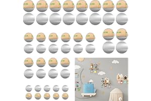 MELLBREE 50 Stück Metallplättchen Selbstklebend für Tonie Set in 3 Größen (10x15mm, 20x20mm, 20x30mm), Starke Magnetkraft für sicheren Halt, ideal zur Kinderzimmer-Deko（0.4mm Dicke）
