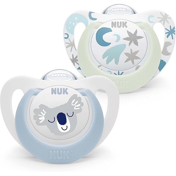 NUK Snow Freestyle Schnuller 0-6 Monate - 2er Set Mit Box In Reh/Karo Design