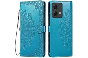 HONLEN Custodia per Motorola Moto G84 Cover, (6.5" Inches) Premium PU Pelle Wallet Magnetica Flip Case con Stampata Mandala, 3 Slot Schede, Stand Cover