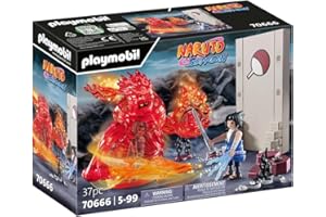 Playmobil 70666 Sasuke vs. Itachi - Naruto - Héros Issu de la série d'anime - pour reconstituer des scènes légendaires ou Inventer de Nouvelles Histoires - Dès 5 Ans