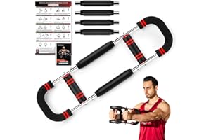NOONCRAZY Twister Arm Trainer, 30-120lbs Adjustable Chest Exerciser, Arm Trainer with Training Poster for Men, Detachable Arm Exercise Chest Workout Home Fitness Equipment for Enhancing Upper Body Muscle