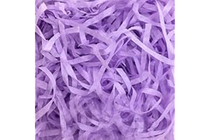 Pumuky 200 Gramm zerkleinertes Papier, Kraftpapier, Raffia, Füllpapier, Geschenkpapier, Ostergras, zum Dekorieren von Geschenken, Basteln, Körbe und Boxen (violett)