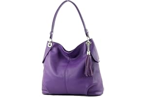 modamoda de T185 Damen Leder Schultertasche Handtasche handmade in Italy