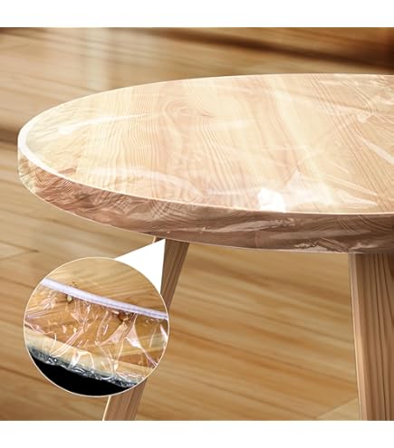 Transparant tafelkleed, rond, outdoor tafelkleed, weerbestendig, tuintafelkleed, TPU, rond, met elastiek, transparante tafelfolie, afwasbaar, 70 cm Transparant tafelkleed, rond, outdoor tafelkleed, weerbestendig, tuintafelkleed, TPU, rond, met elastiek, transparante tafelfolie, afwasbaar, 70 cm