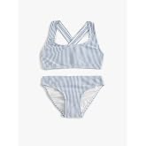 &Ccedil;izgili Bikini Takımı &Ccedil;apraz Askılı