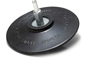 Glass Polish 12735 Almohadilla rígida de gancho y bucle con accesorio para taladro | Ø 115 mm