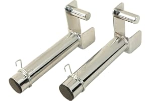 Fitness Reality - Soporte para placa de peso olímpico extendido de 9 cm para jaula de alimentación de tubo de 5 cm x 5 cm