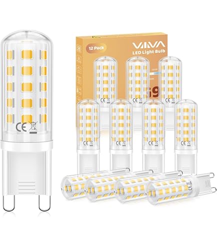 Vansuky G9 LED Lampen 5.5W – 10 Stück, Warmweiß, 500lm, 360 Grad, 220V, Energiesparend