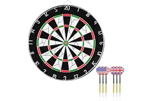 HIUOUIH Diana Dardos Profesional Juego de Dardos para Adultos Tabla Flocado de Doble Cara con 6 Puntas de Acero
