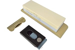 Kit d'Affûtage Suehiro 3 Pièces - Pierre à Aiguiser 1000/3000 + Guide Affûteur + Effaceur d'oxydation