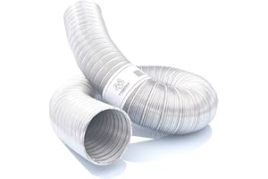 TYGERIX® Tubo Flessibile in Alluminio da 60 mm | Pieghevole e Allungabile fino a 2,5 metri | Resiste fino a 250°C | Maggiore Spessore e Resistenza alla Corrosione e all'Usura | Certificato | Il Top