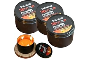GENERIC Long-Burning Emergency Candle (3 Wicks) - 36-Hour Survival Kit in Tin Box for Blackouts, Winter Storms, Hunting, and Camping (3pcs)