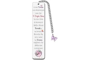 FCZIVA Nonna Segnalibri Festa Della Mamma Regalo Segnalibro Farfalla Nana Regalo Compleanno Ti Voglio Bene Felice Apprezzare L'Amore Familiare Citazioni Incise Ricordi Regali Di Natale Idee Dal Nipote