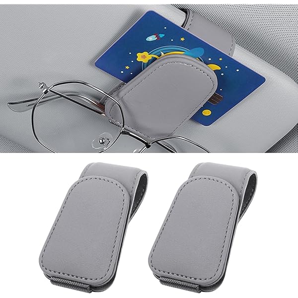 Lusofie Auto Brillenhalter - 2 Stück Magnetischer Clip Für Sonnenblende