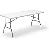 KG KITGARDEN Multifunctional Portable Folding Table, 180 x 70 x 74 cm, White
